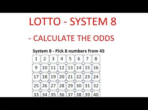 system 8 oz lotto prize table|Lotto Odds Calculator .